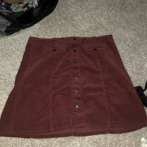 corduroy mini skirt